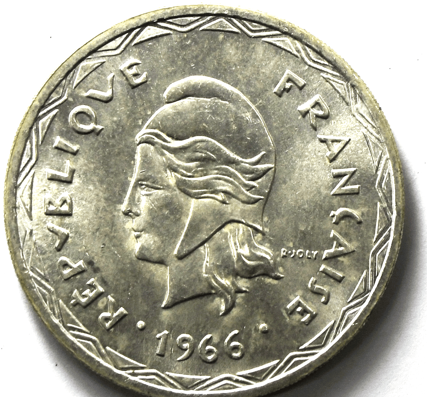 1966 New Hebrides 100 Hundred Francs Silver Coin KM# 1