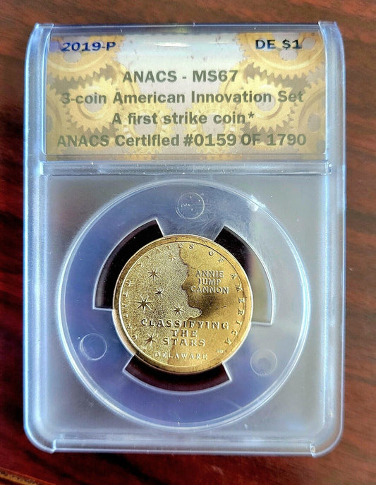 2019 P Innovation Dollar Delaware Classifying the Stars MS67 ANACS First Strike
