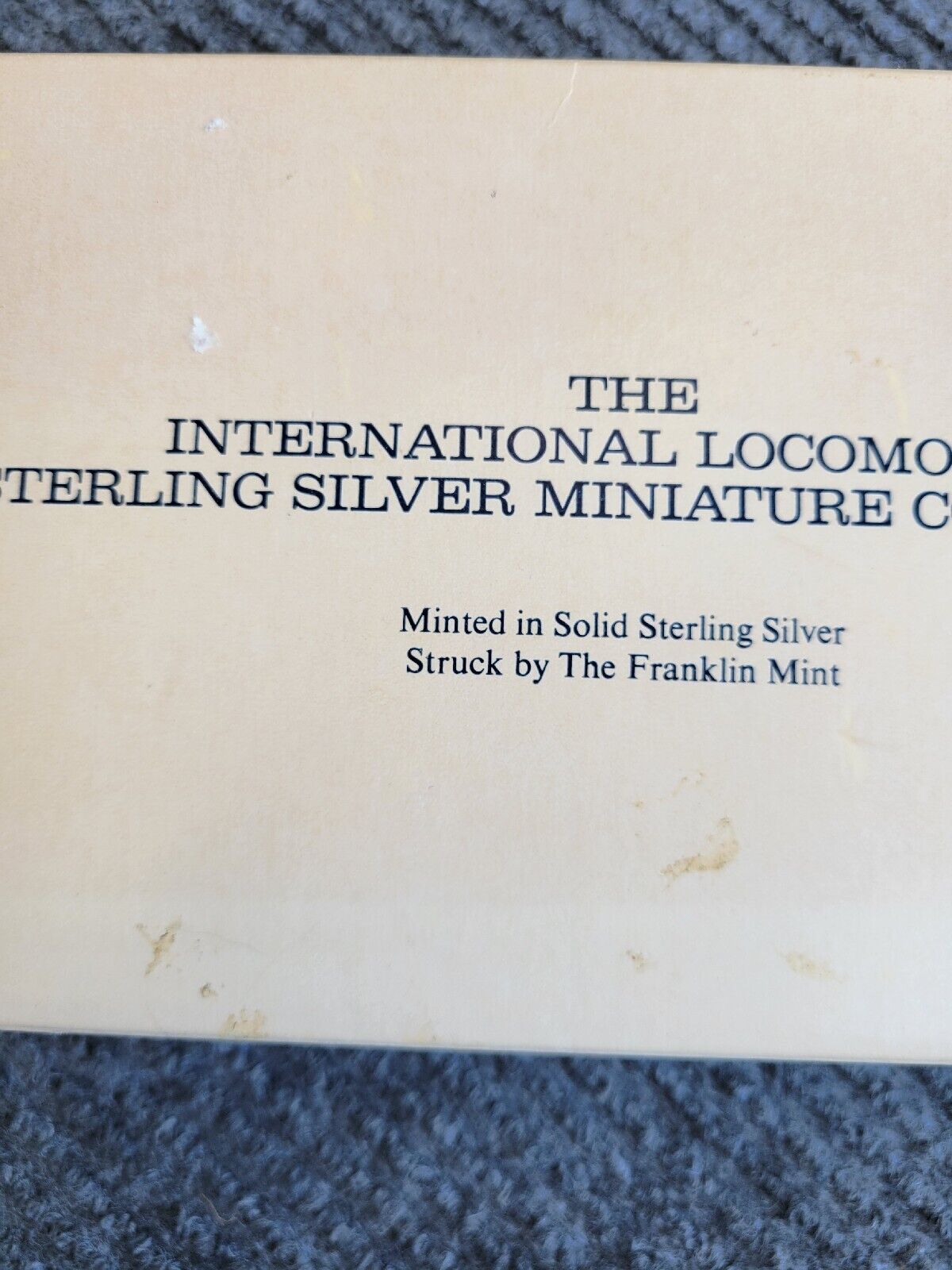 50pc. International Locomotive Miniature Sterling Bar Collection Franklin Mint