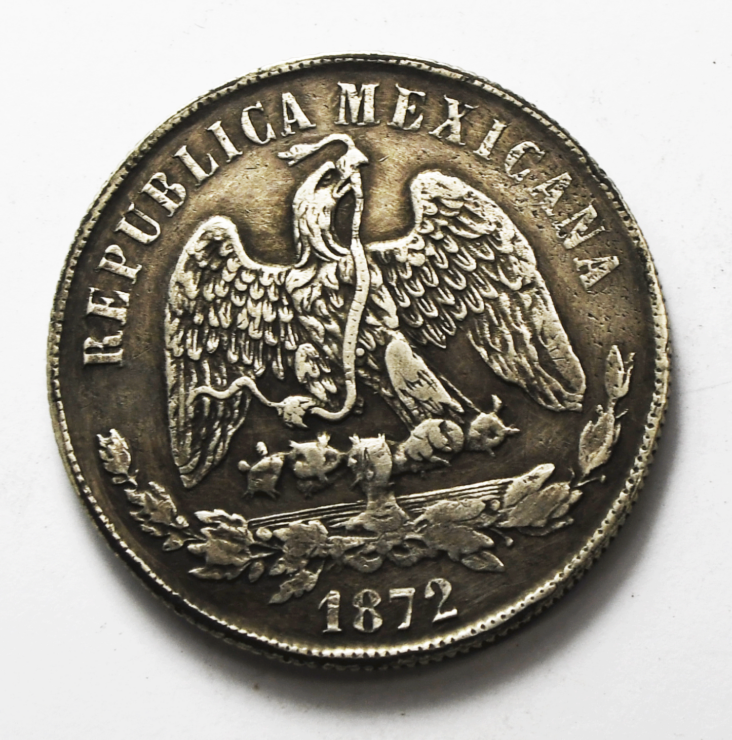 1872 Go S Mexico Second Republic Un Peso KM# 408.4