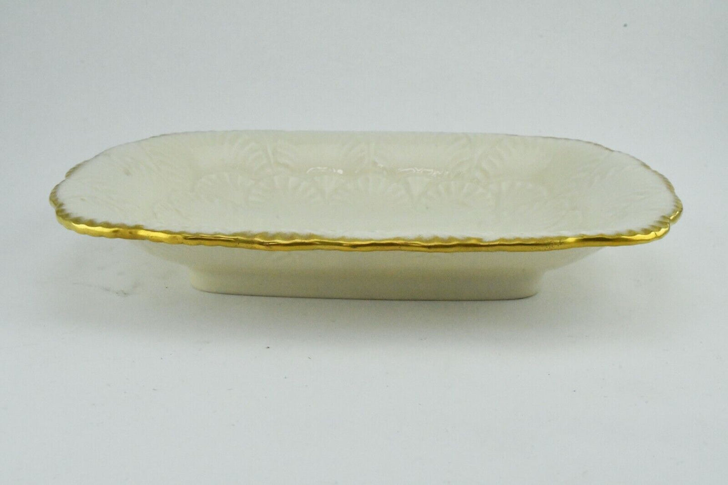 Lenox Gold Trimmed Porcelain Bread Serving Plate 8 1/2' x 6 3/4"