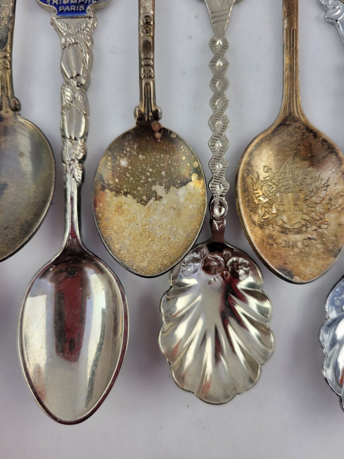 17pc Set of Vintage Souvenir Spoons Germany,  Arizona,  London,  Vegas,  Paris