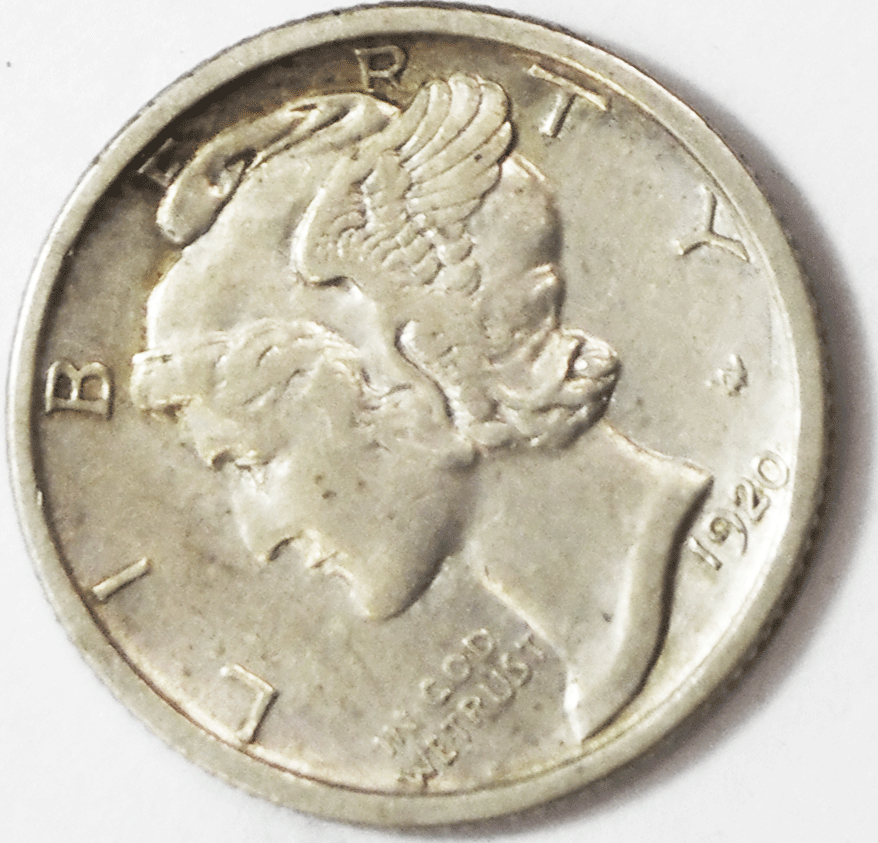 1920 S 10c Mercury Silver Dime Rare Ten Cents San Francisco