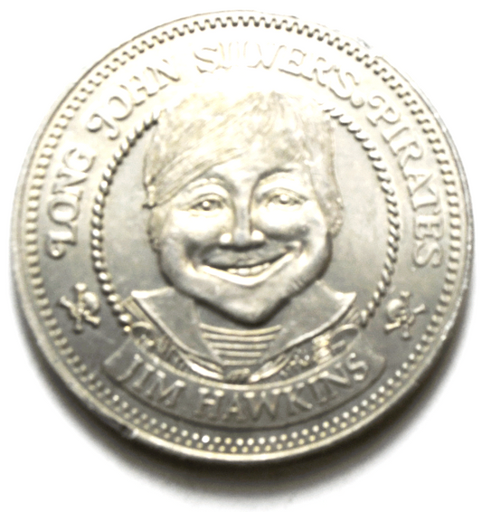 Long John Silver Pirates Doubloon Jim Hawkins 40mm Token