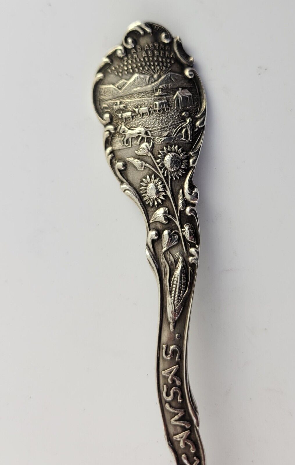 Wichita Kansas Sterling  Silver 5 5/8" Souvenir Spoon .72oz. City Hall