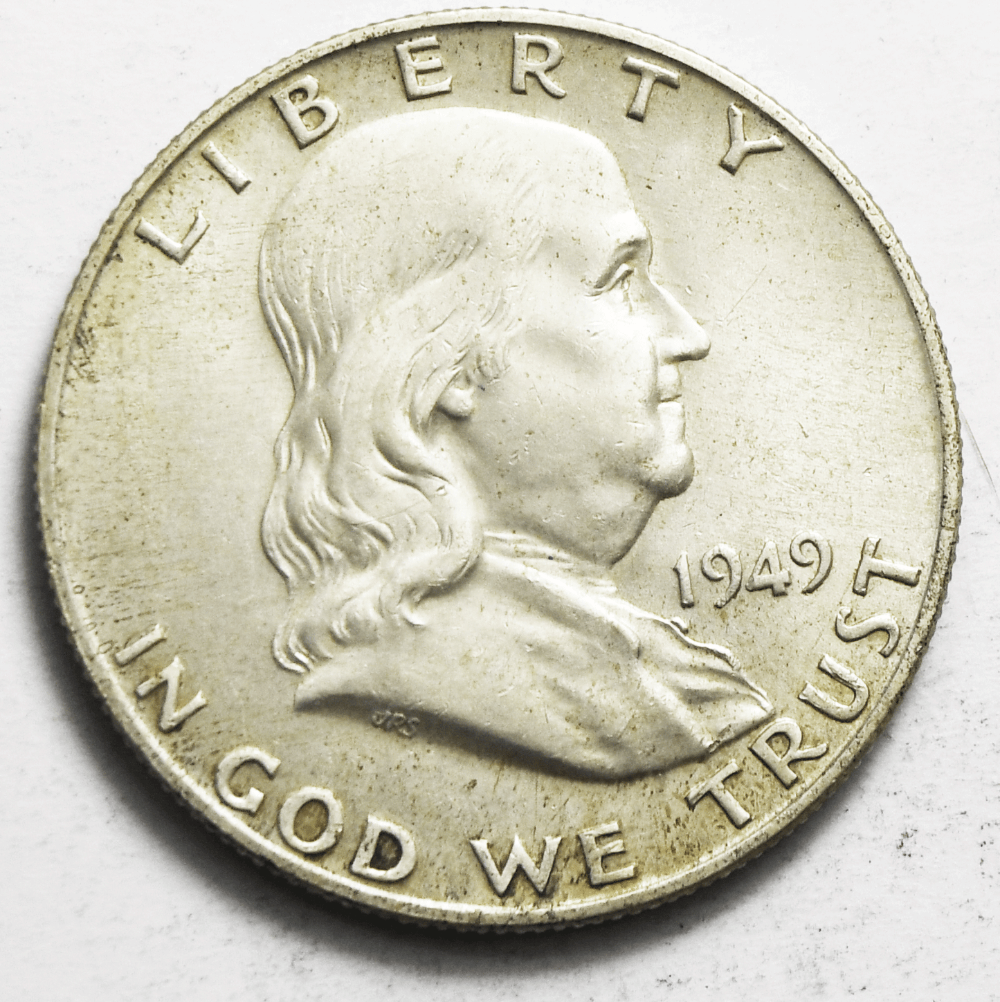 1949 D 50c Franklin Silver Half Dollar Fifty Cents Denver AU