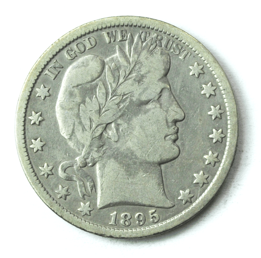 1895 O 50c Barber Silver Half Dollar Fifty Cents US New Orleans