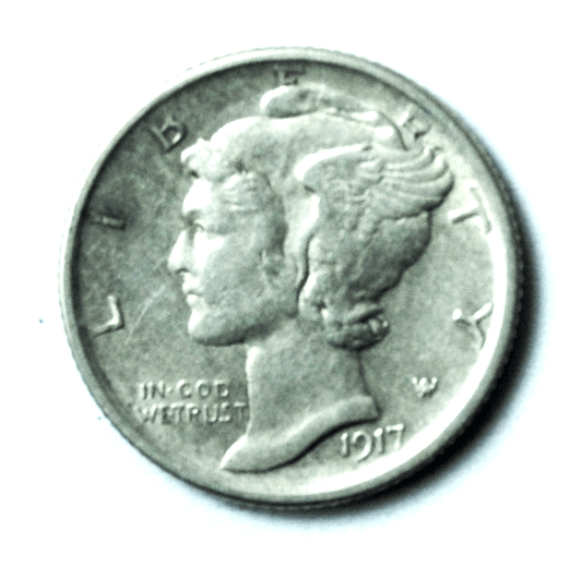 1917 S 10c Mercury Silver Dime Rare Ten Cents San Francisco