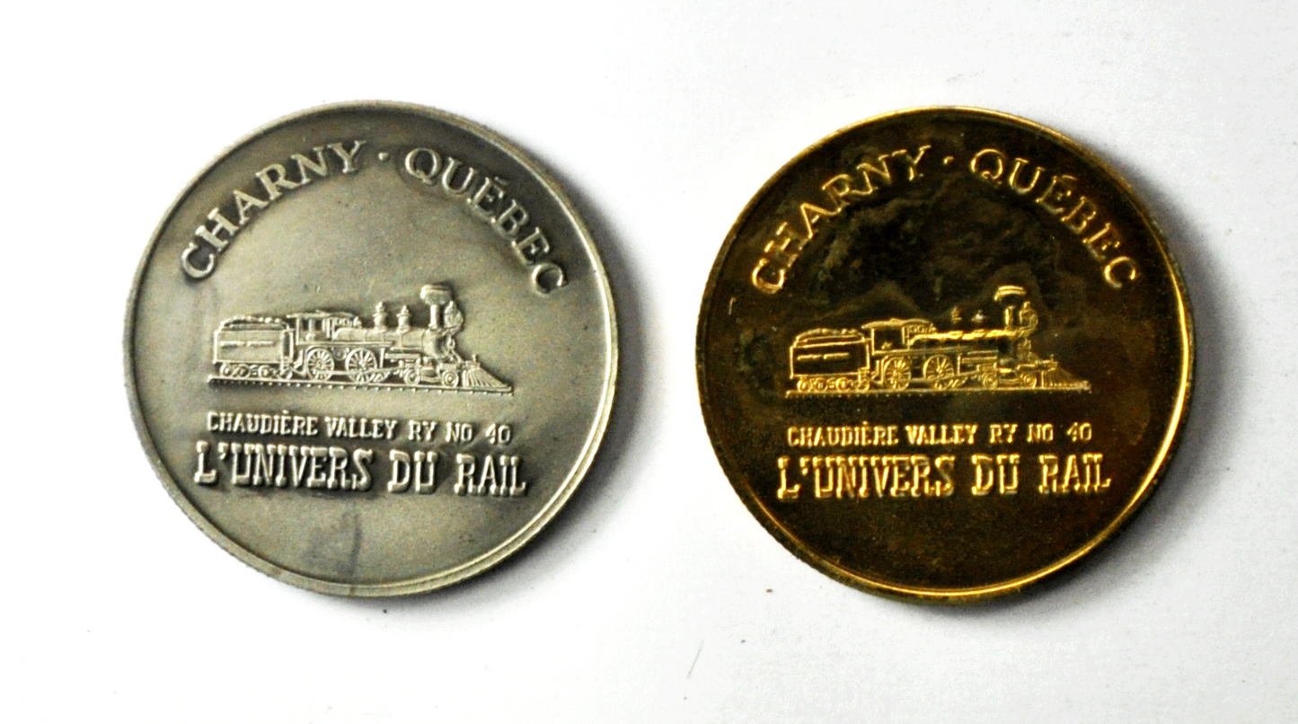 2 1986 $2`Canada Trade Dollars 39mm Ville De Charny