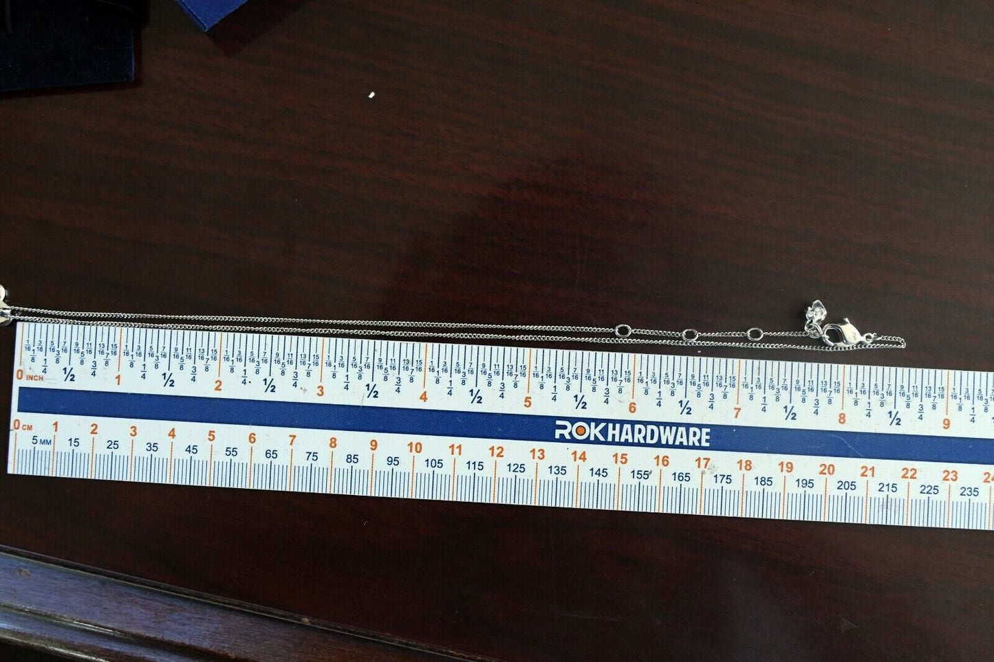 Genuine Swarovski Silver & Red Heart Pendant and 17 1/2" Necklace Austria