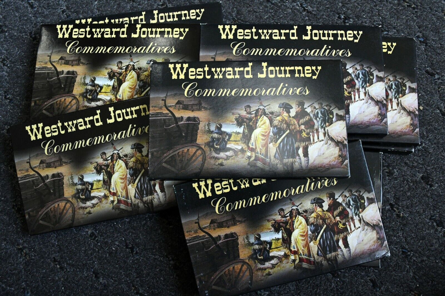 9 Westward Journey Commemorative Sets Bison Nickel Peace Medal Ocean in View