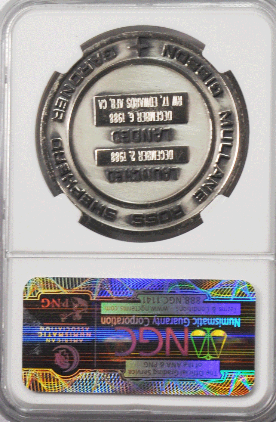 1988 STS-27 Robbins Space Silver Medal Unflown #159 NGC MS64 Atlantis