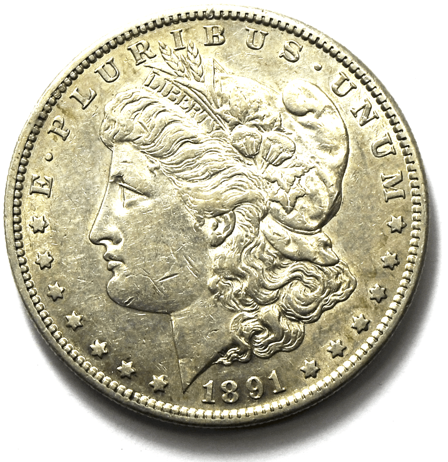 1891 S $1 Morgan Silver One Dollar US Coin San Francisco AU