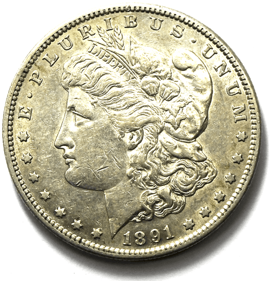 1891 S $1 Morgan Silver One Dollar US Coin San Francisco AU