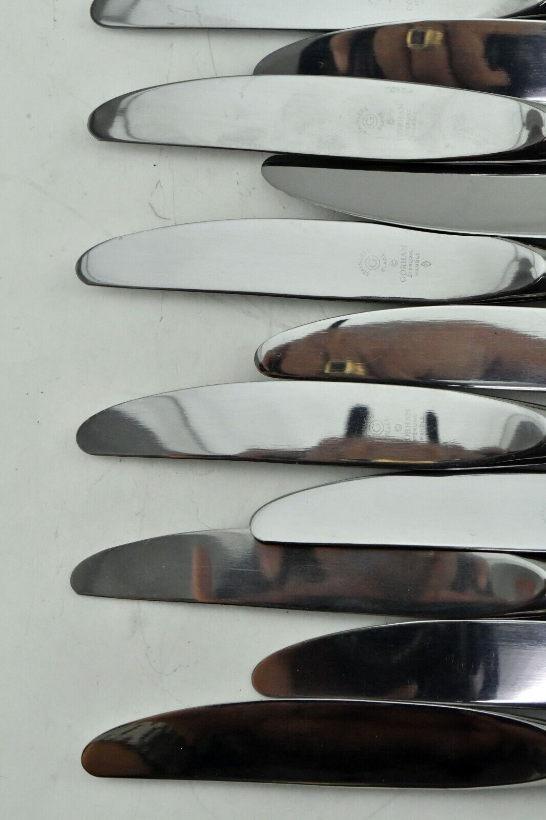 14pc.Hispana-Sovereign "Gold" by Gorham Sterling 9" Hollow Handle Knives Set