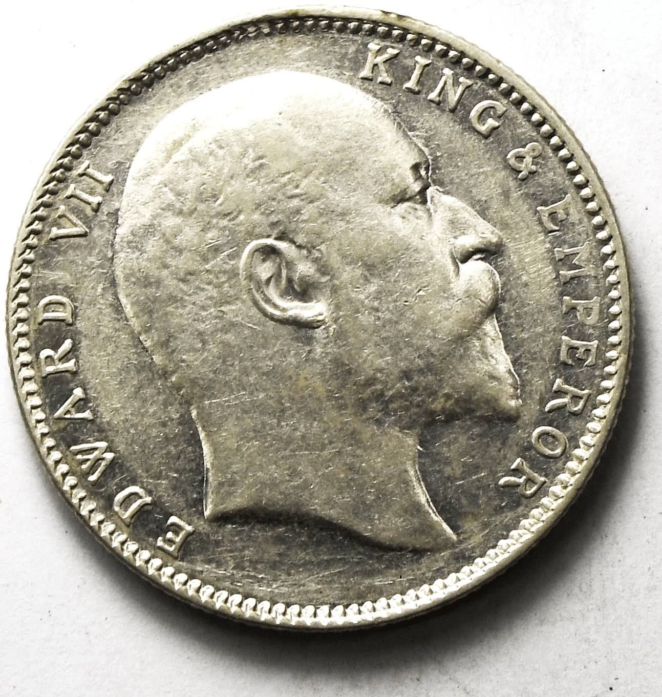 1904 India-British Silver One Rupee KM# 508 AU