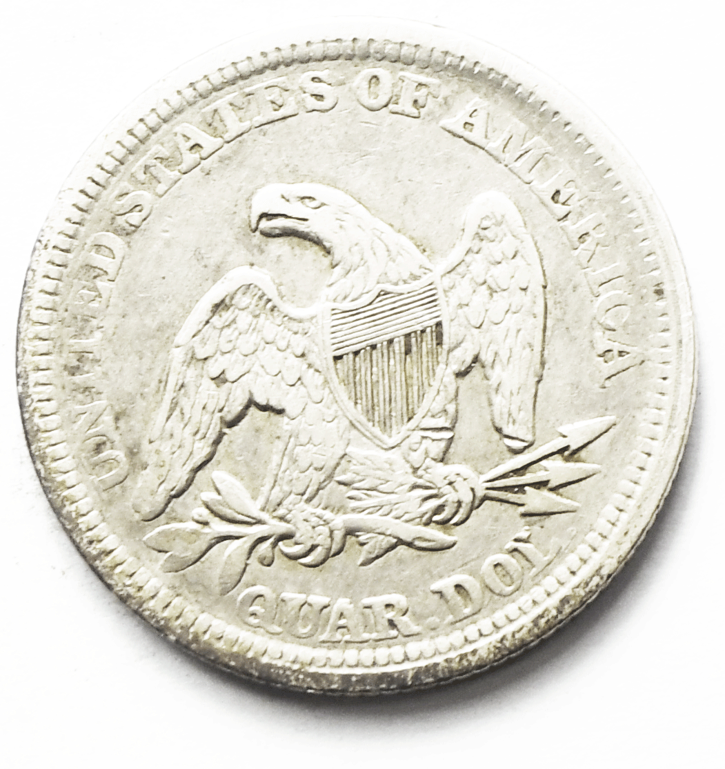 1856 25c Seated Liberty Silver Quarter Dollar Philadelphia