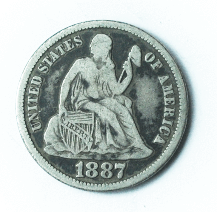 1887 S 10c Seated Silver Dime Ten Cents San Francisco