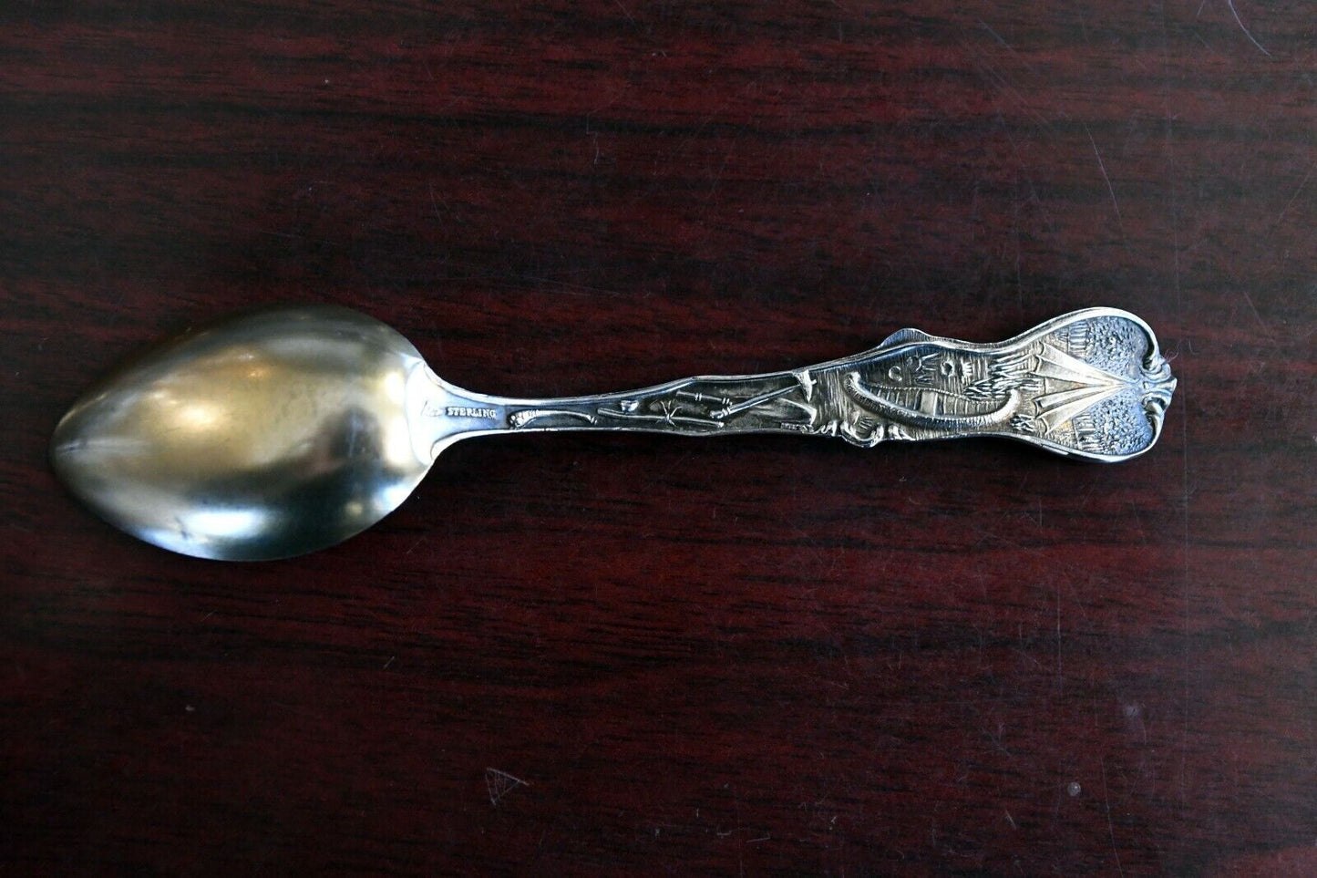 Kansas Souvenir Spoon by Mechanics Sterling Co. 4" Goldwash Bowl .31 oz.