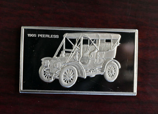 1905 Peerless Centennial Car Ingot Collection 1000 Grain Sterling Franklin Mint