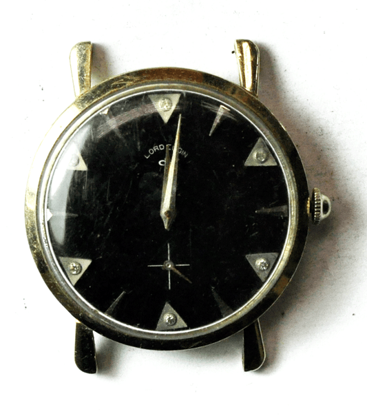 Vintage Lord Elgin 718 23J Manual Wind 14k Solid White Gold Wristwatch 33mm