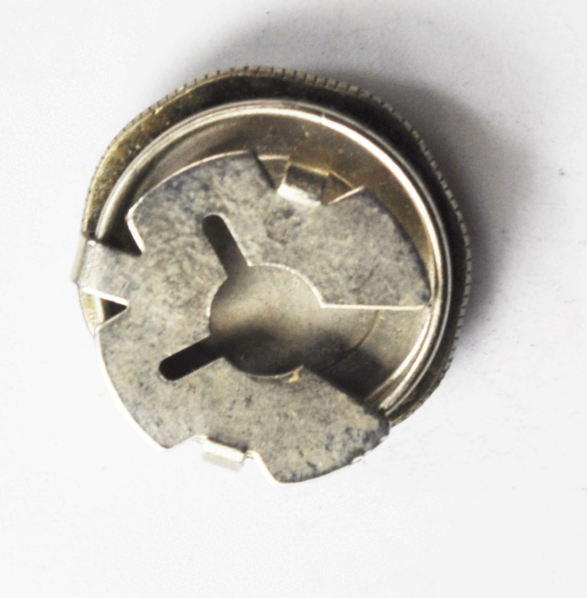 Vintage Sterling Southwestern Rays Etched Round Domed Button 19mm