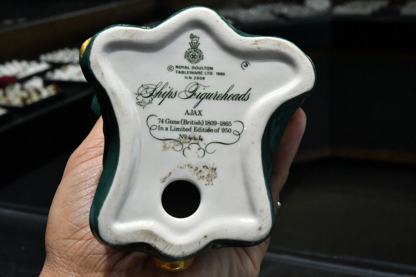 Royal Doulton Ships Figureheads Ajax #444 Ceramic Statue Made in England 9 1/2"