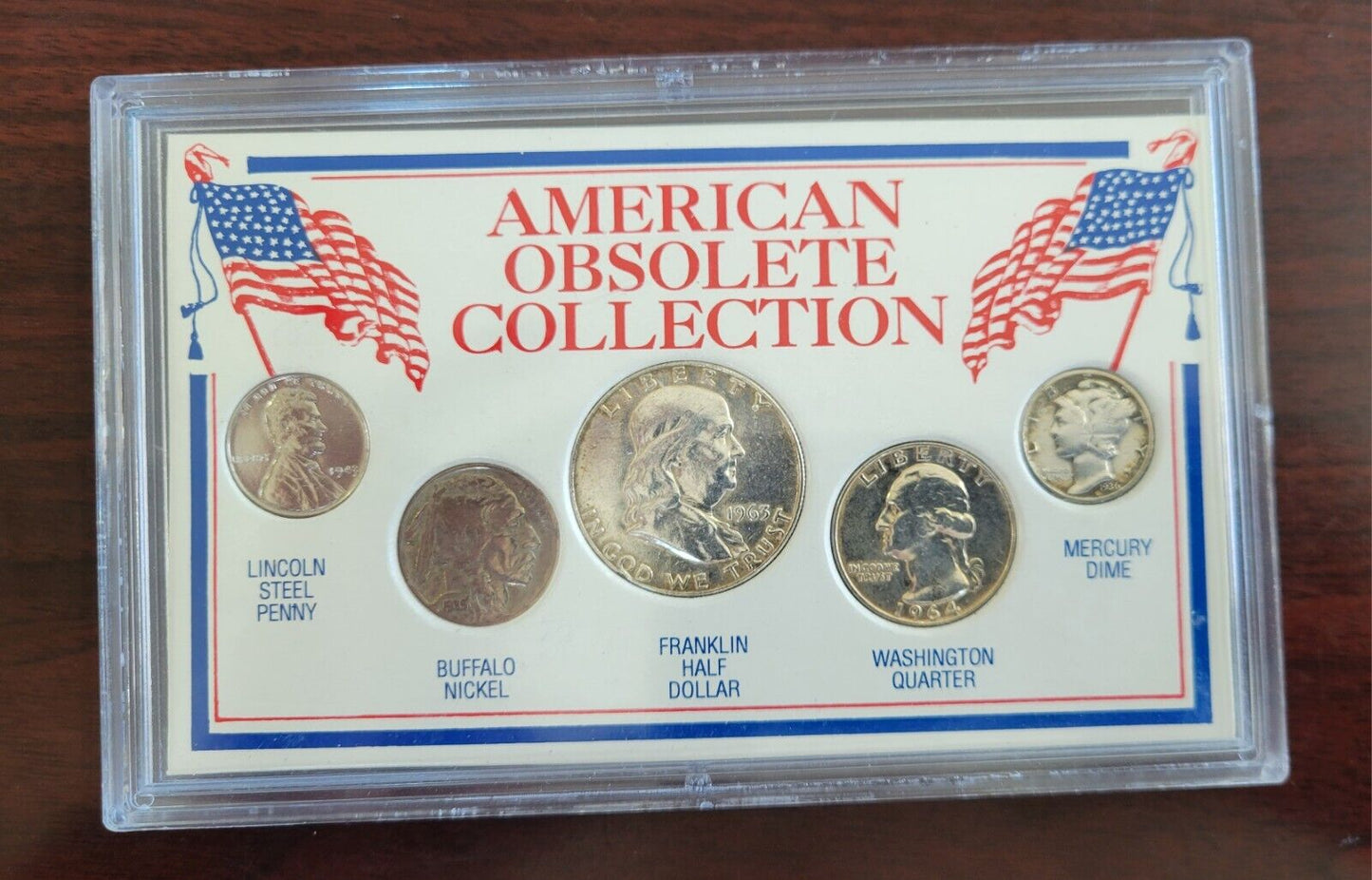 American Obsolete Collection Coins Franklin, Buffalo, Mercury, Steel Penny Set