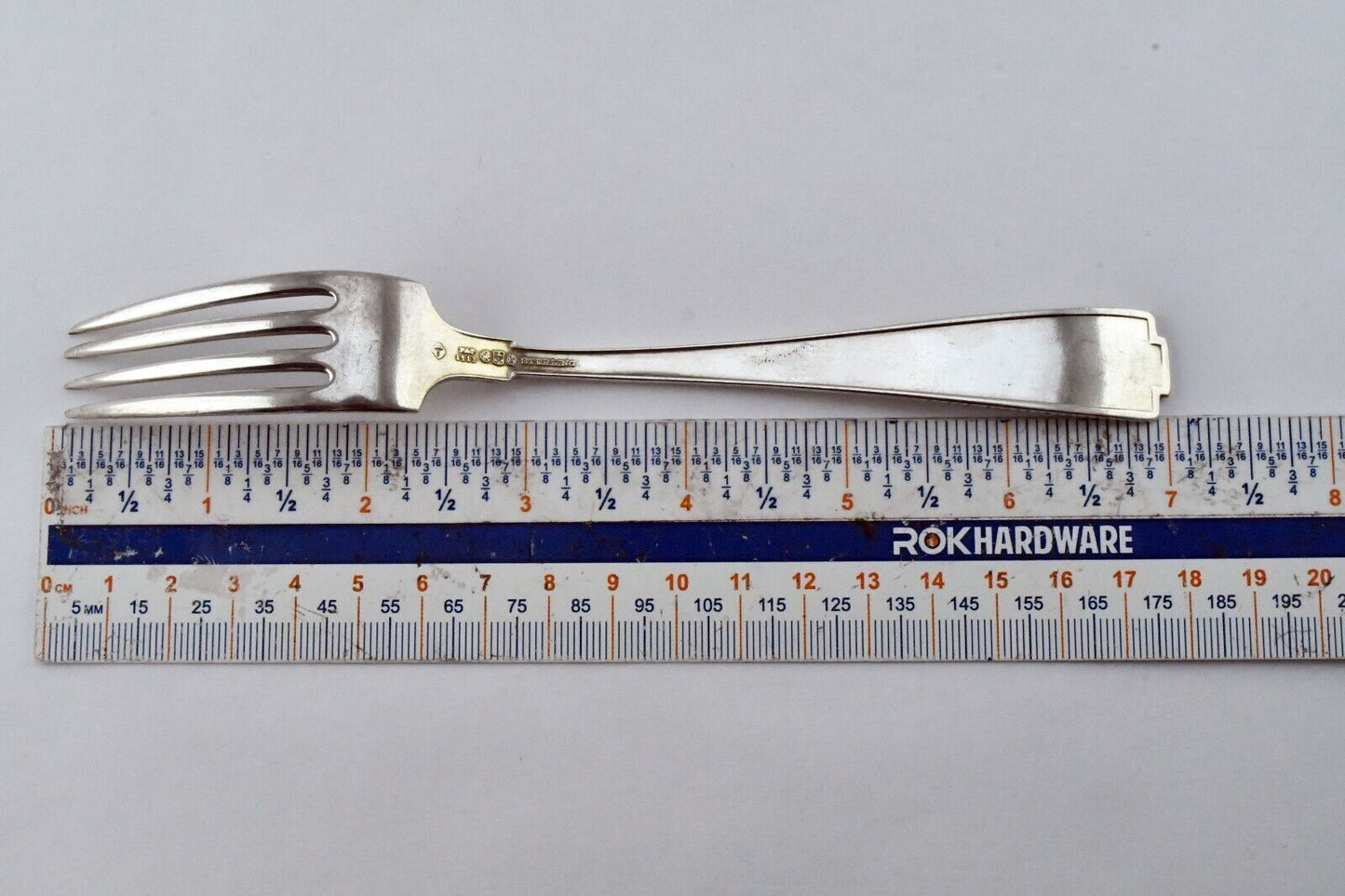 Etruscan by Gorham Sterling Silver 7" Place Dinner Fork 1.5 oz. Monogram "D"