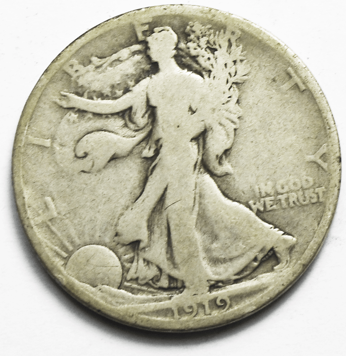1919 S 50c Walking Silver Half Dollar Fifty Cents San Francisco