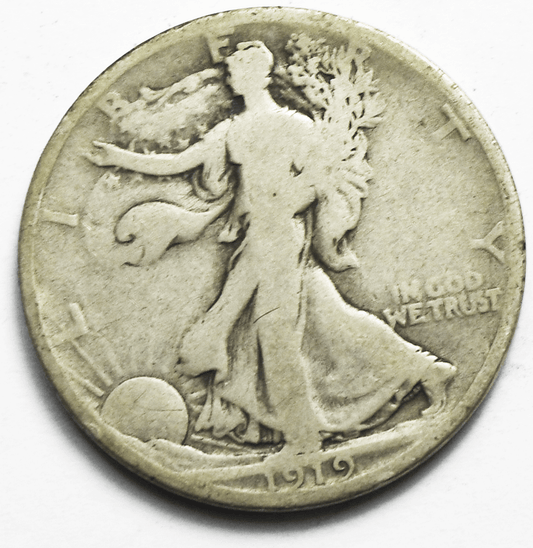 1919 S 50c Walking Silver Half Dollar Fifty Cents San Francisco