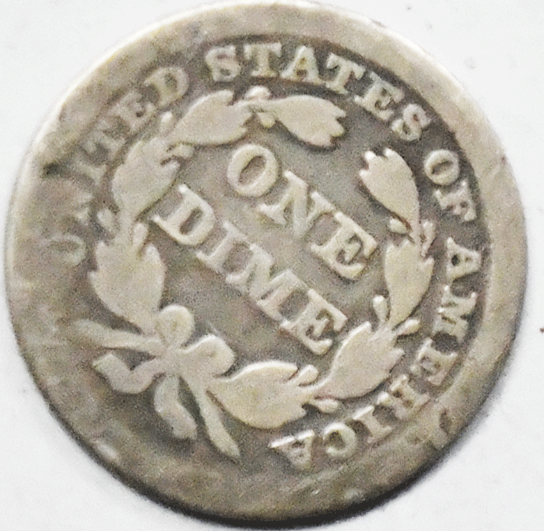 1853 10c Seated Liberty Silver Dime Ten Cents Philadelphia
