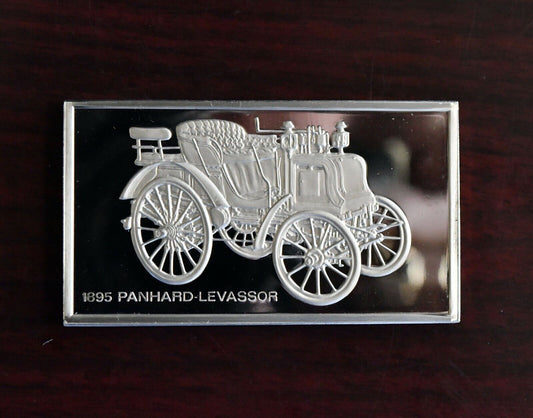 1895 Panhard Levassor Centennial Car Ingot Collection Sterling Franklin Mint Bar