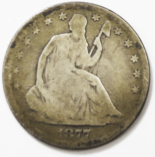 1877 S 50c Seated Liberty Silver Half Dollar San Francisco