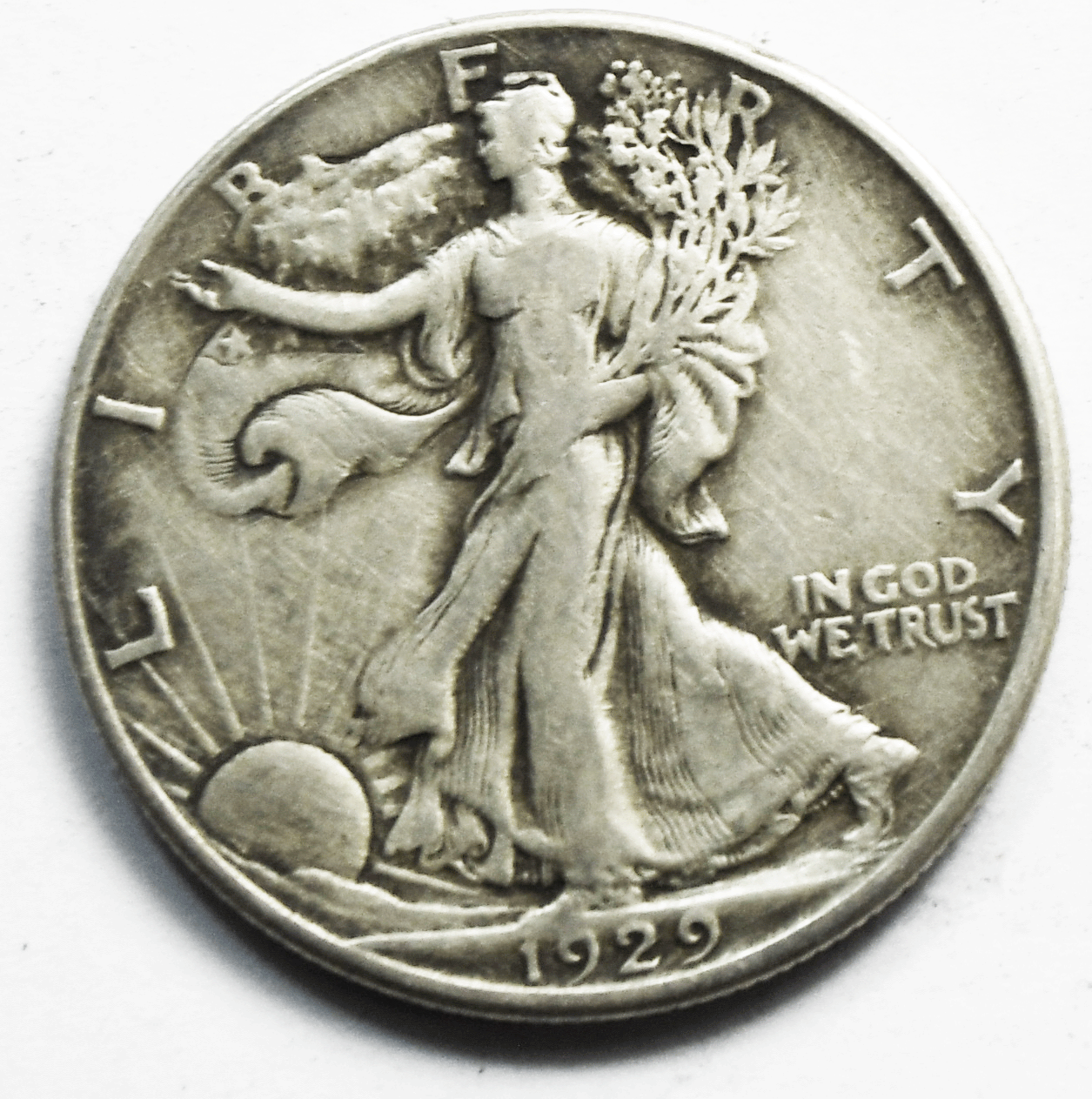 1929 D 50c Walking Liberty Half Dollar Fifty Cents Denver