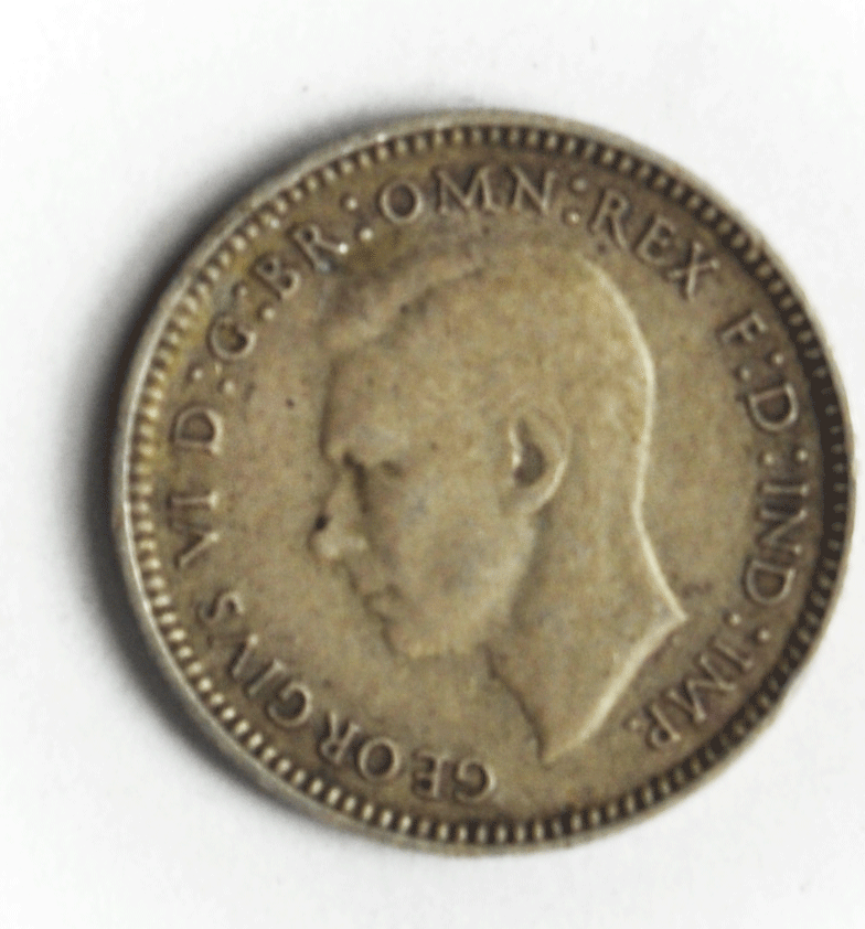 1939 m Australia Silver Threepence 3P Coin KM# 37