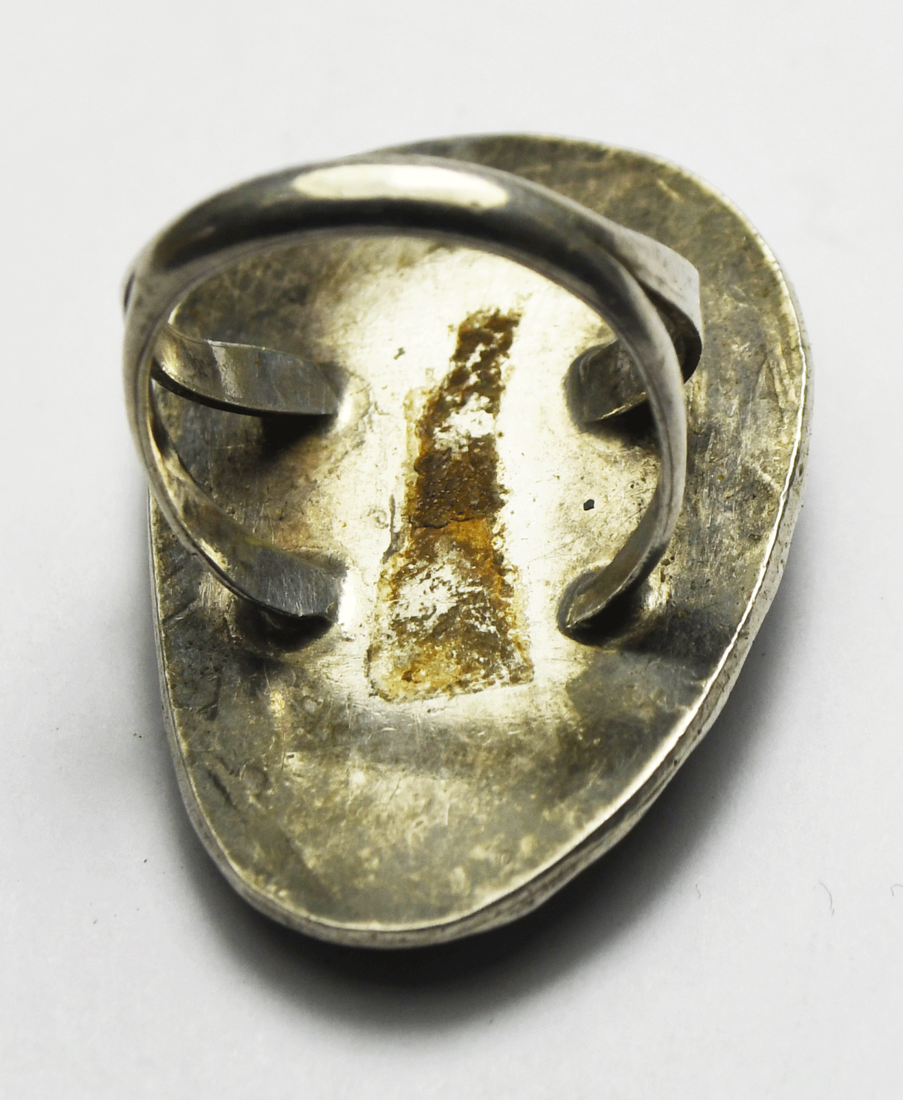 Sterling Silver Green & Blue Turquoise Ring 36mm Size 7-1/2