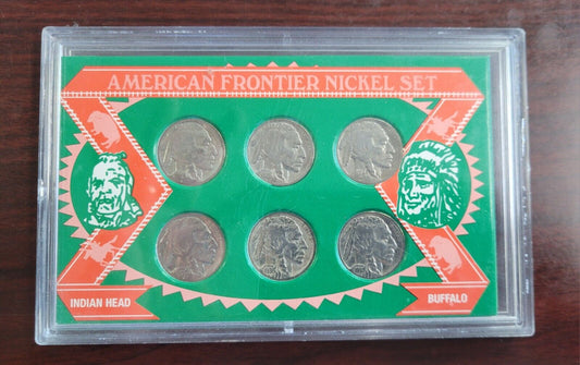 American Frontier Nickel Set Indian Head Buffalo 6pc Coin Collection From SSCA