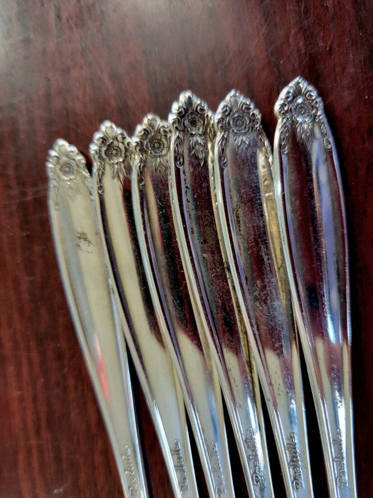 6pc Set of Prelude by International Sterling Silver 5 1/2" Cocktail Forks 3.4oz