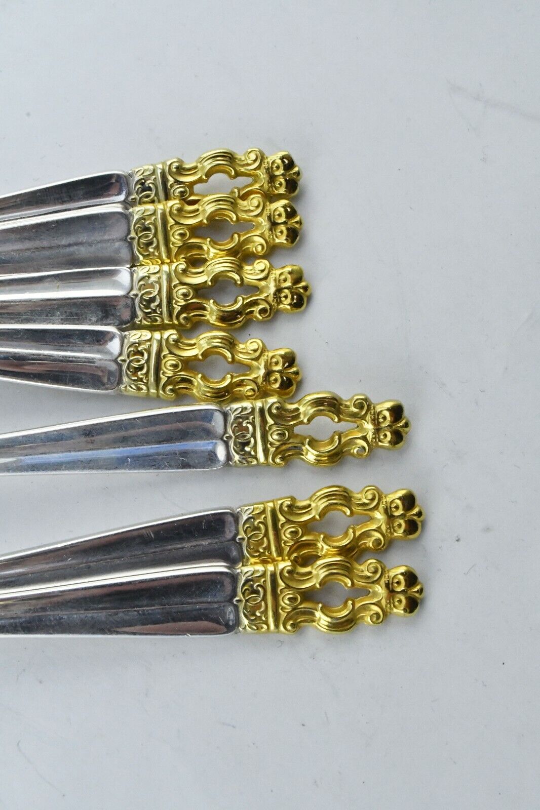 14pc. Hispana-Sovereign "Gold" by Gorham Sterling Desser Teaspoons 17.5oz