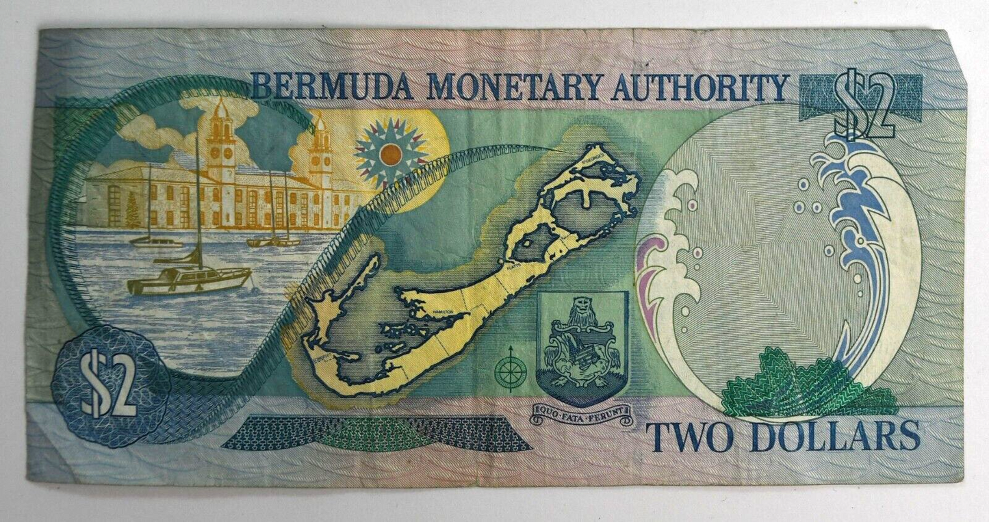 2000 Bermuda $2 Banknote Elizabeth C/3 063569