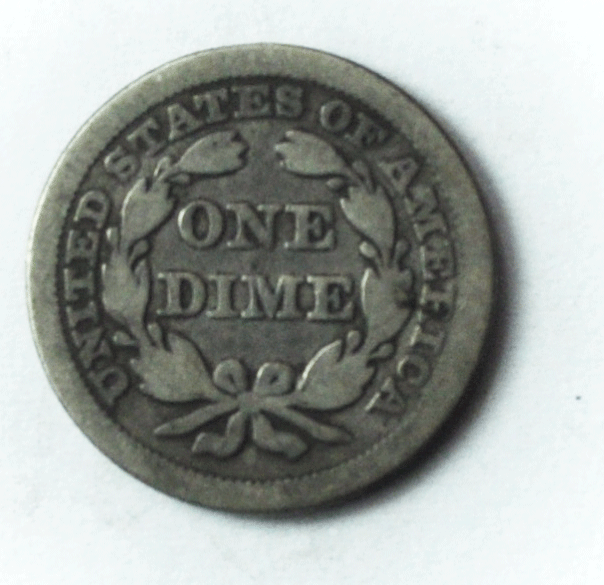 1842 10c Seated Liberty Silver Dime Ten Cents Philadelphia