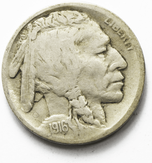 1916 5c Buffalo Nickel Five Cents Philadelphia