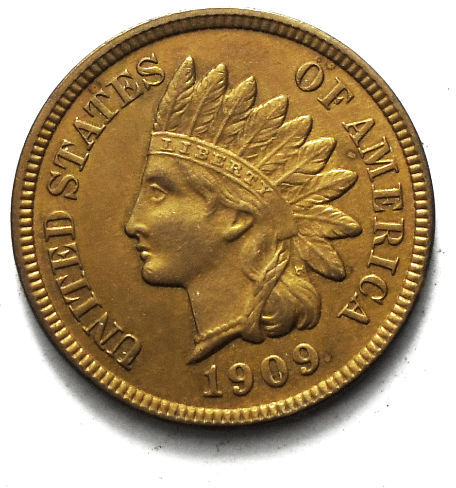 1909 1c Indian Head Penny One Cent Rare Philadelphia