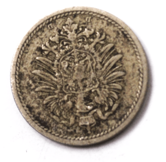 1875 D Germany Empire 5 Five Pfennig Copper Nickel Coin KM# 3