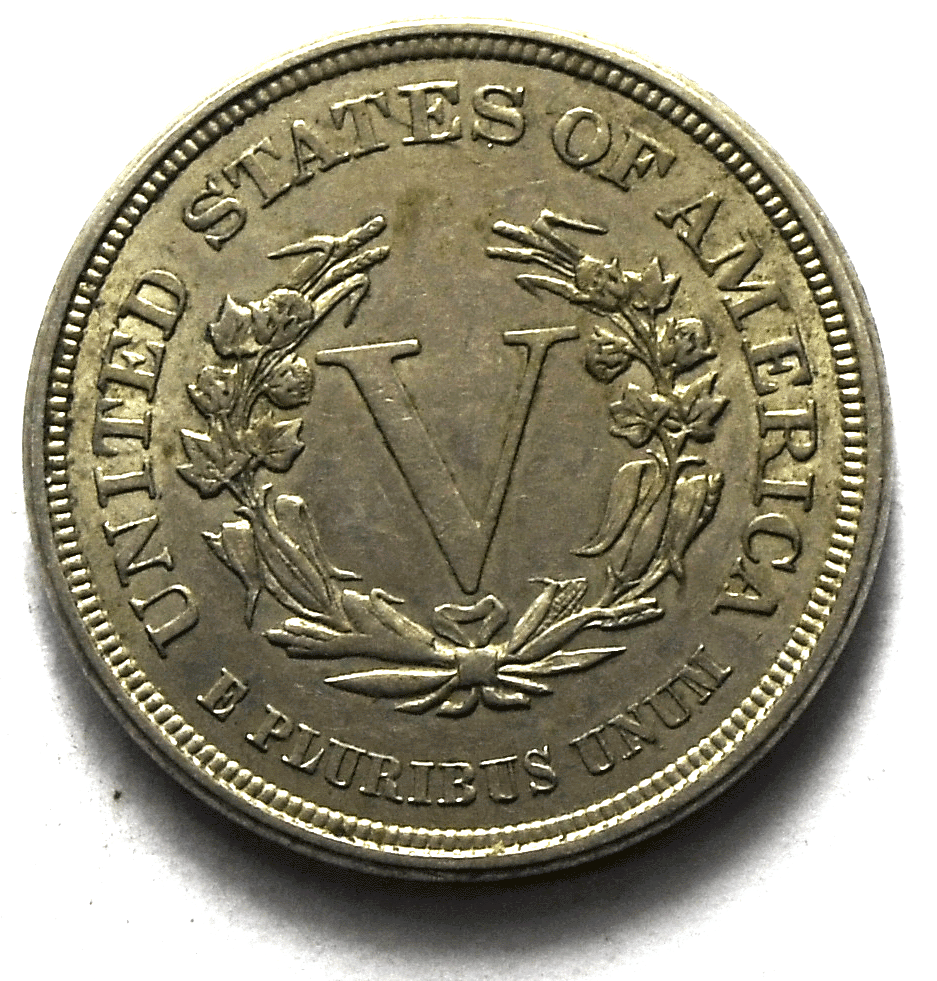 1883 No Cents 5c V Liberty Nickel Five Cents Rare US Philadelphia AU