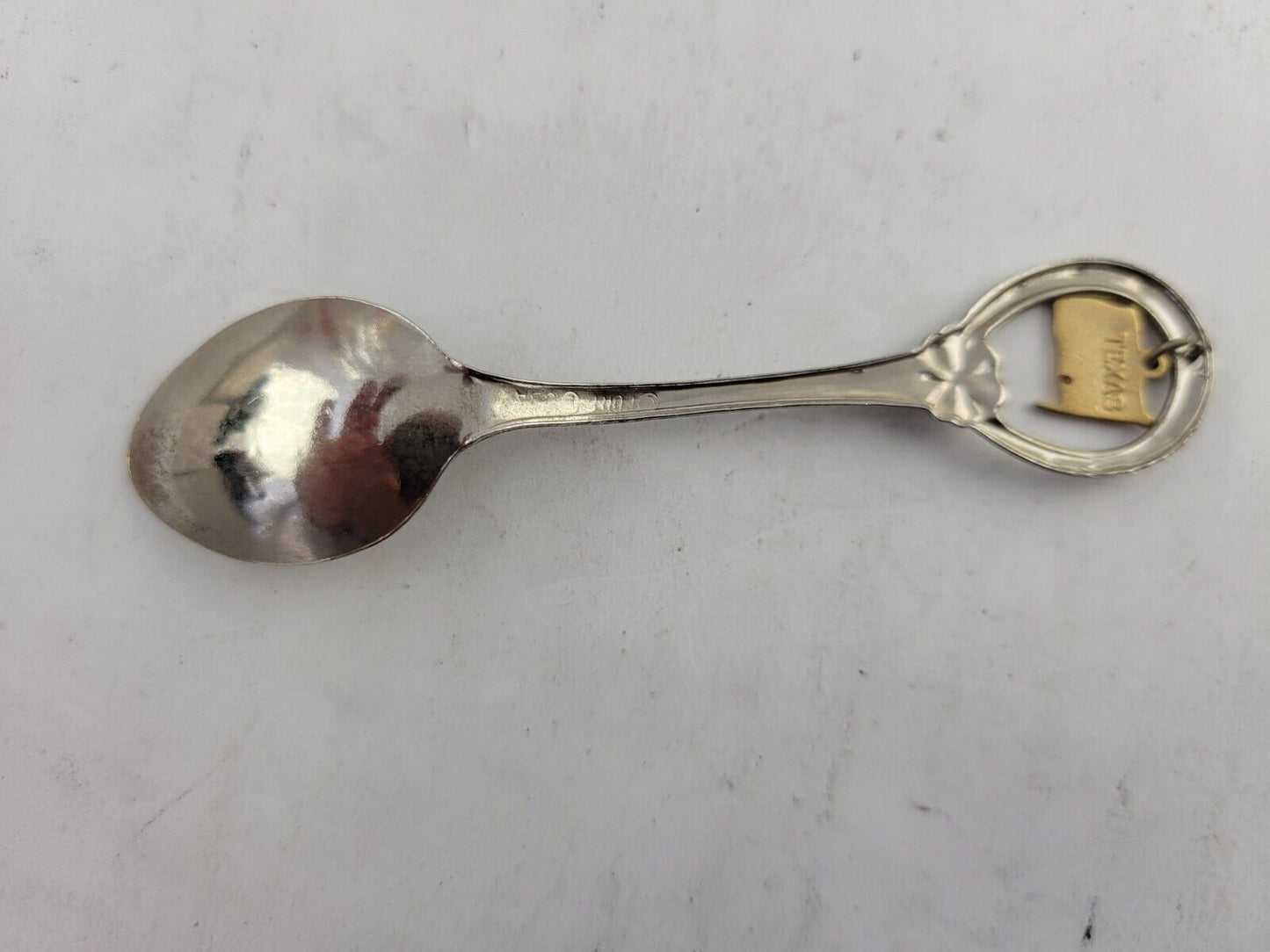 Vintage Souvenir Spoon Texas State Enameled Flag Dallas Houston Fort Worth