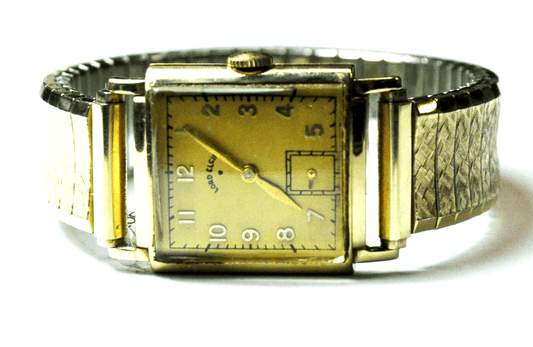Vintage Lord Elgin 14k Solid Gold 24mm 559 Manual Wind Wristwatch GF Band
