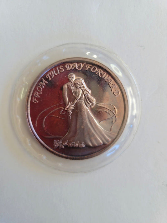 2002  From This Day Forward 1oz .999 Fine Silver Round Engravable