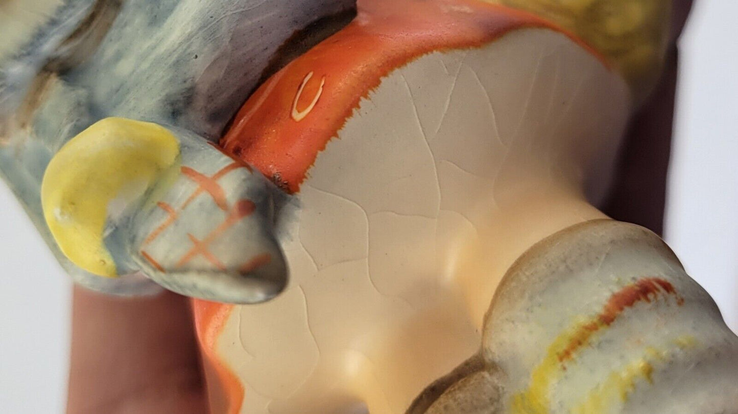 M.J.Hummel 81/2/0 School Girl 4 1/4" Tall Girl with Basket and Backpack TMK 3